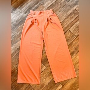 Halara Flex High Waisted Pocket Wide Leg Waffle Work Pants  Rose tan